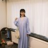 （預購）海天一線！澎袖條紋傘擺洋裝 S/M/L
