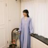 （預購）海天一線！澎袖條紋傘擺洋裝 S/M/L