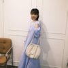 （預購）海天一線！澎袖條紋傘擺洋裝 S/M/L