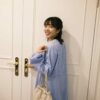 （預購）海天一線！澎袖條紋傘擺洋裝 S/M/L