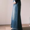 復古童話！雙層流蘇手刷牛仔長裙 S/M/L
