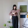 莊園旅人！反摺高腰牛仔寬褲 S/M/L