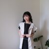 Japan❀清晨雨曦！撞色車線木耳邊上衣 二色售