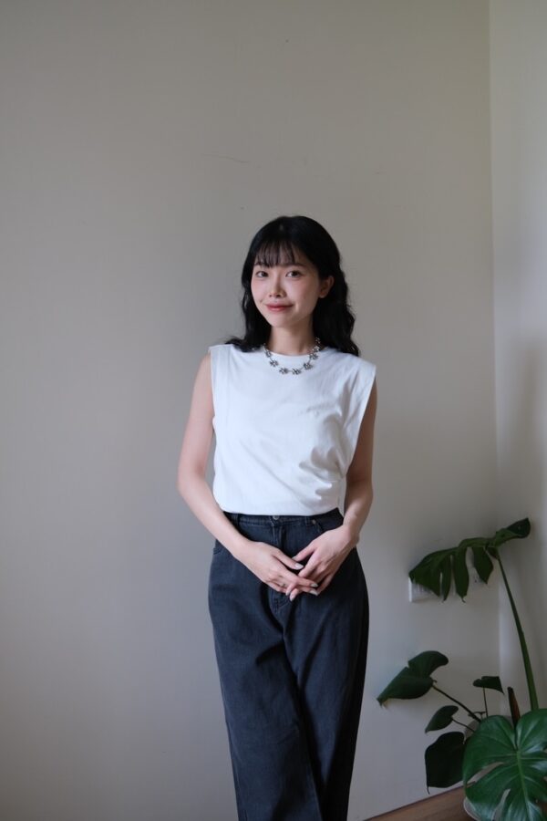 Japan❀明治雪糕！純棉無袖寬版上衣 二色售 M/L