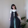 Japan❀意料之外！細肩帶後交叉綁帶洋裝 二色售