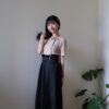Japan❀不拘小節！車線寬腰帶傘擺牛仔裙S/M/L