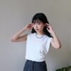 Japan❀明治雪糕！純棉無袖寬版上衣 二色售 M/L