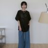nomo ꕤ 不急不徐！側邊打褶寬版丹寧牛仔褲（S/M/L）淺藍
