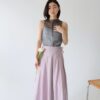 5/20-5/22出貨 ꕤ 夏日光影！立體中線小船領光澤無袖背心（S/M/L）深灰