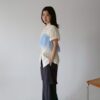 5/20-5/22出貨 ꕤ 一頁多章！兩件式多way短袖襯衫＋背心 米白 x 藍