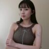 nomo ꕤ 晨光漫遊！微光澤削肩bra top（S/M/L）咖