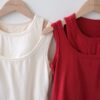 ❗️限量預購❗️ ꕤ 街角漫遊！假兩件彈性棉質bra top （S/M/L）紅