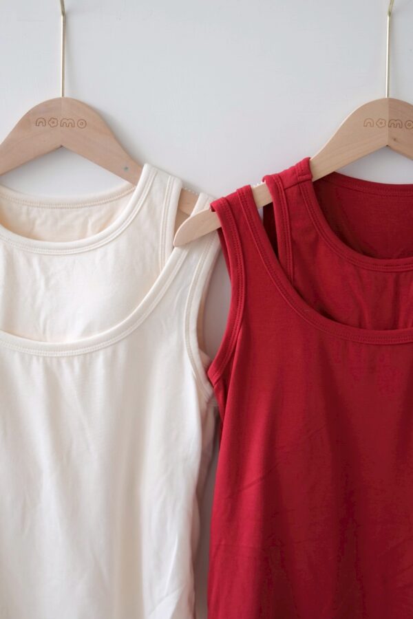 ❗️限量預購❗️ ꕤ 街角漫遊！假兩件彈性棉質bra top （S/M/L）紅