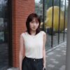 ❗️限量預購❗️ ꕤ 街角漫遊！假兩件彈性棉質bra top （S/M/L）米白
