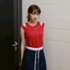 ❗️限量預購❗️ ꕤ 街角漫遊！假兩件彈性棉質bra top （S/M/L）紅