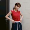 ❗️限量預購❗️ ꕤ 街角漫遊！假兩件彈性棉質bra top （S/M/L）紅