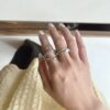 飾品支線❀滿分亮點！雙指連線設計戒指（korea）