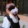 set一套系列 ꕤ 韓國透透格子大腸圈 粉橘
