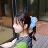 set一套系列 ꕤ 韓國透透格子大腸圈 藍