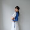 nomo ꕤ  方格日記！側綁帶澎澎背心 藍格子