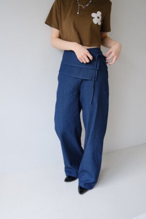 nomo ꕤ  日常堆疊！2way兩件式片裙長褲（S/M/L）牛仔