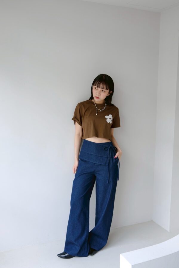 nomo ꕤ  日常堆疊！2way兩件式片裙長褲（S/M/L）牛仔