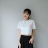 nomo ꕤ  小花飛揚！小花logo格子造型短版上衣 （S/M/L）白