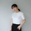 nomo ꕤ  小花飛揚！小花logo格子造型短版上衣 （S/M/L）白