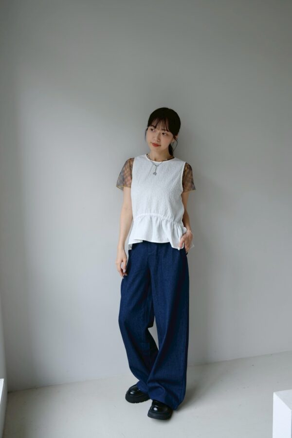 nomo ꕤ  日常堆疊！2way兩件式片裙長褲（S/M/L）牛仔