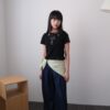 nomo ꕤ 城市微光！光澤印製小花logo短袖T恤（S/M/L） 黑