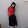 nomo ꕤ 城市微光！光澤印製小花logo短袖T恤（S/M/L） 紅