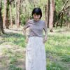 nomo ꕤ 隨性時光！小高領設計短袖上衣 （S/M/L）藍咖混色