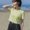 nomo ꕤ 落花繽紛！四朵小花短袖短版上衣 （S/M/L）綠