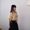nomo ꕤ 夏日春色！蝴蝶結短版中山領襯衫 黃