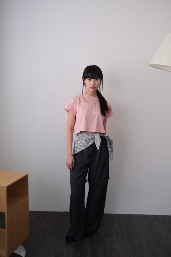 nomo ꕤ 一身花香！簍空小花logo短袖上衣（S/M/L）粉