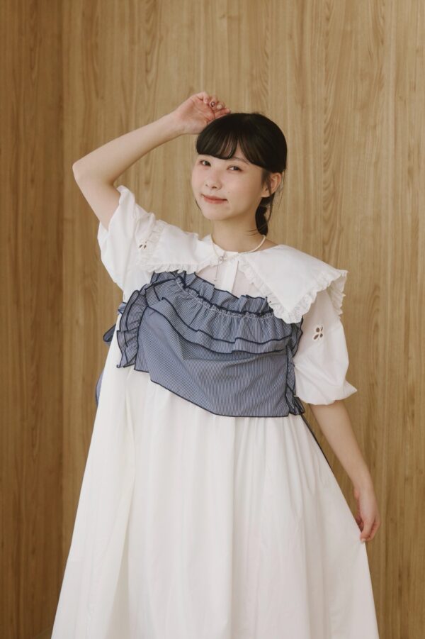 nomo ꕤ 映日微光！側綁帶短版背心 條紋