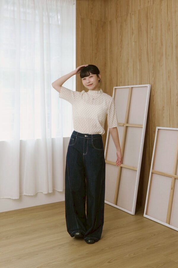 nomo ꕤ 星點霧語！小高領上衣 （S/M/L）白