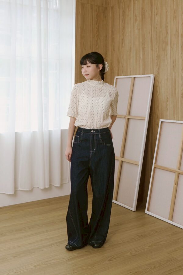 nomo ꕤ 星點霧語！小高領上衣 （S/M/L）白