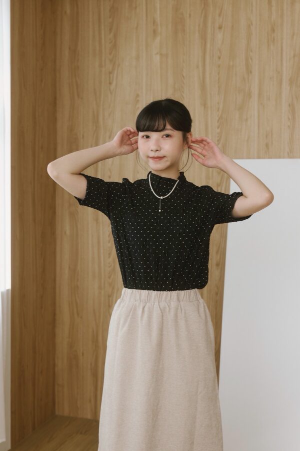 nomo ꕤ 星點霧語！小高領上衣 （S/M/L）黑