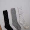 nomo選物 ꕤ 點點造型坑條長襪 灰（korea）