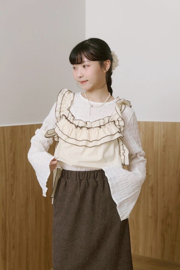 nomo ꕤ 映日微光！側綁帶短版背心 白咖