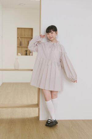 LINE_ALBUM_1103_251031_80 ❗️限量預購❗️ ꕤ 浮影晨露!澎袖立體小洋裝 條紋