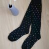 nomo選物 ꕤ 點點造型坑條長襪 黑（korea）