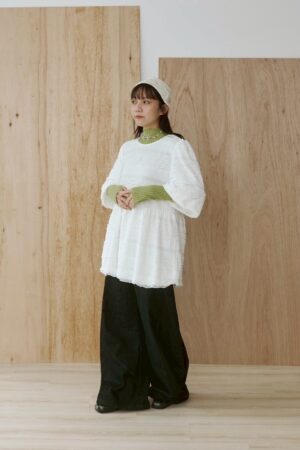 LINE_ALBUM_20251121_251121_50 nomo ꕤ 氣泡時光!下擺澎澎設計五分袖上衣 白