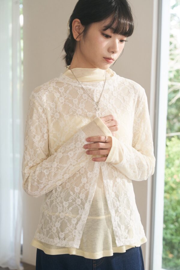 nomo ꕤ 魔法花徑！兩件式蕾絲上衣（S/M/L）黃