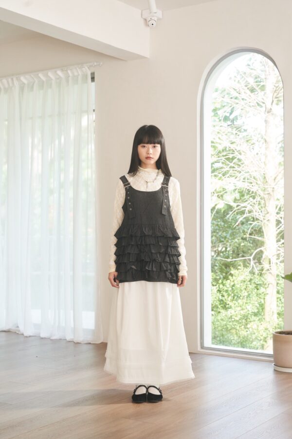 nomo ꕤ 浮光花漾！立體荷葉造型長裙（S/M/L）白