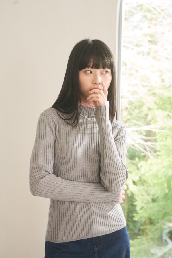 nomo ꕤ 暖冬童話！坑條柔暖套指長袖毛衣（S/M/L）灰