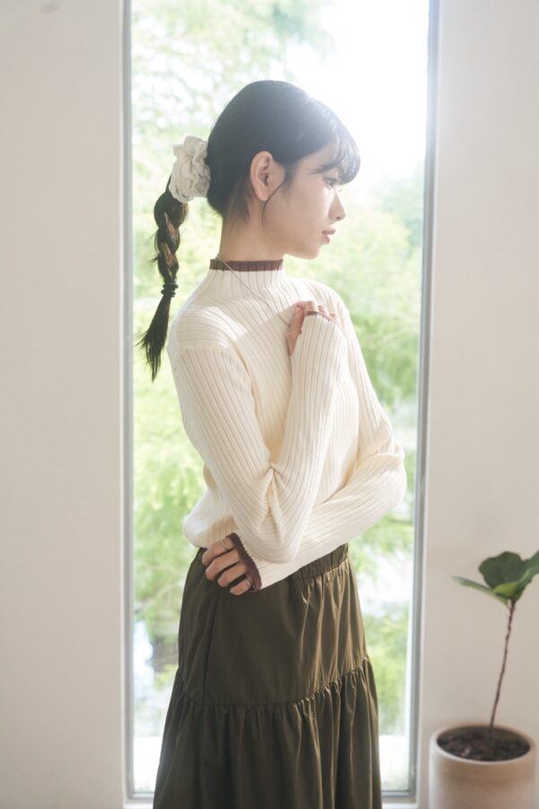 〔 ❗️限量預購 〕nomo ꕤ 暖冬童話！坑條柔暖套指長袖毛衣（S/M/L）米白