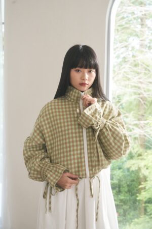 LINE_ALBUM_2025127_251208_42 nomo ꕤ 焦糖格調!輕厚鋪棉格子外套 綠格子