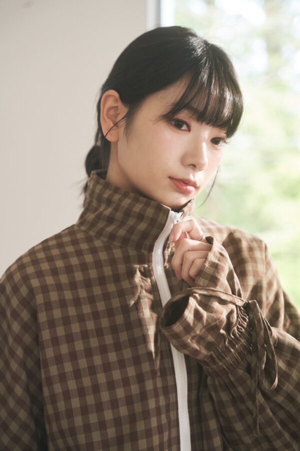 nomo ꕤ 焦糖格調！輕厚鋪棉格子外套 咖格子